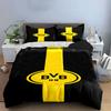 Yellow stripe, "BVB 09" logo. Bedding sets Duvet cover sets Duvet covers Pillowcases(1 * Duvet Cover 2 * Pillowcases without duvet insert)