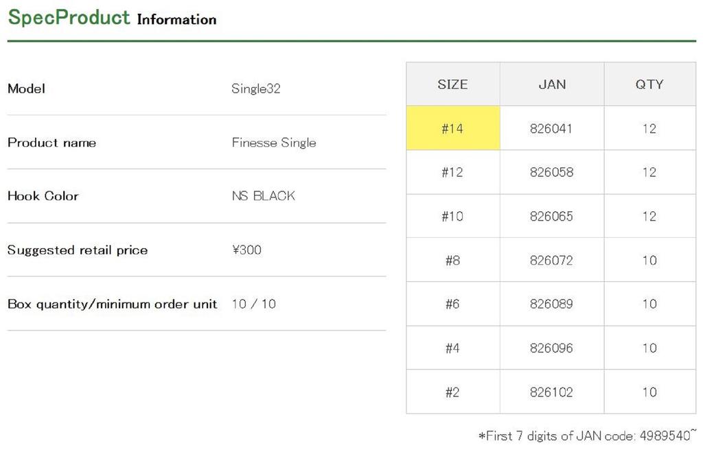 Decoy Single 32 Finesse Single Hook Size 12 (6058)