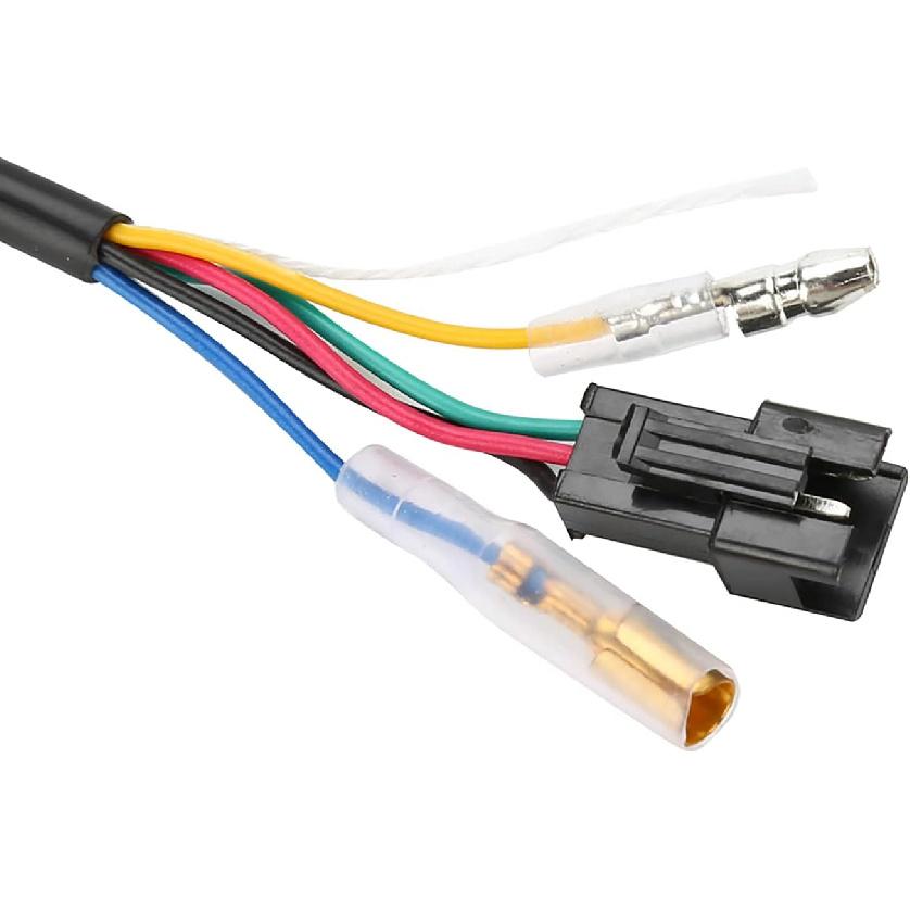 1 Pair Twist Throttle Grips, Twist Throttle Grips with LED Display Screen Handle with Key Knock for 12-84V Electric Bike or Scooters