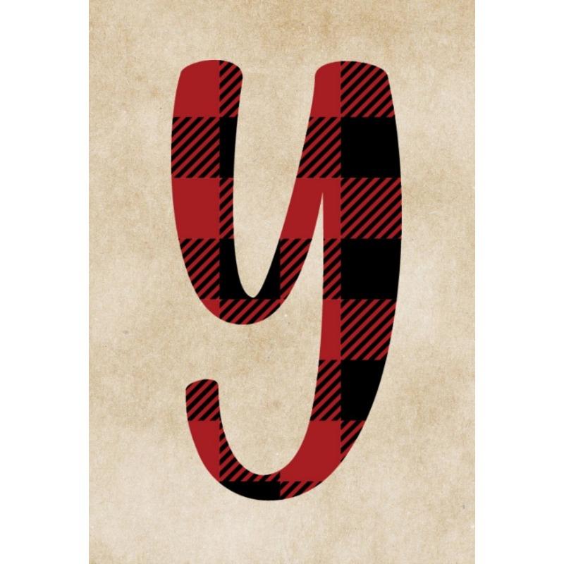 Vintage Joy Christmas Holiday Deer Red Plaid Style Art Poster Canvas Painting Wall Prints Picture for Living Room Home Deco