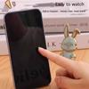 Slide-Push Bunny Phone Stand With Adhesive Back - Foldable Desktop Holder For Hands-Free Viewing