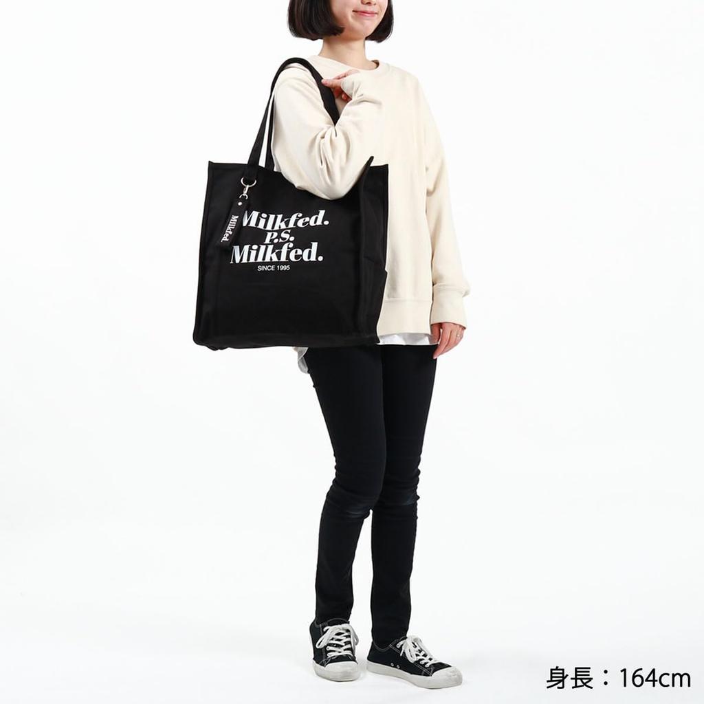 Milkfed DIDONE LOGO BIG TOTE 103203053014 Black Tote Bag Women's