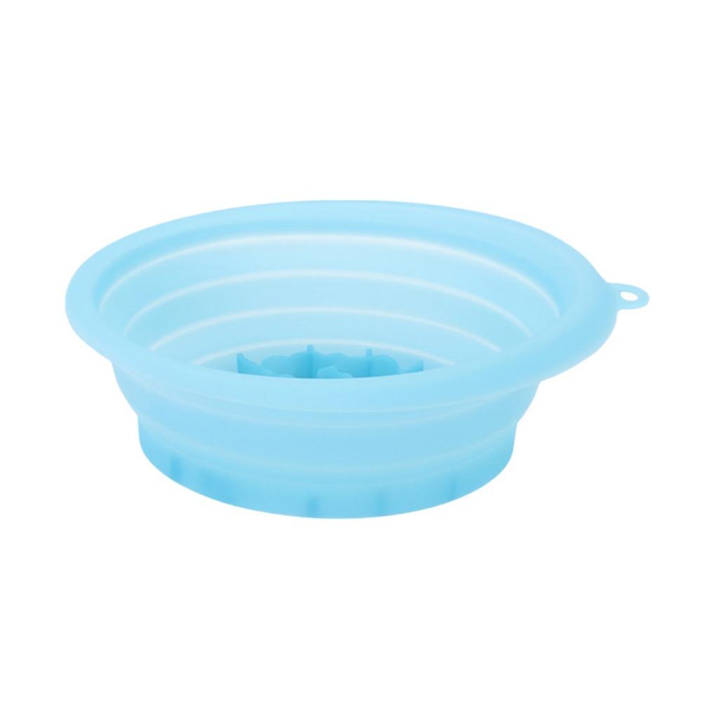Soft Collapsible Facial Bowl Silicone Ice SPA Wash Basin Durable Cooling Washbasin  Travel синий