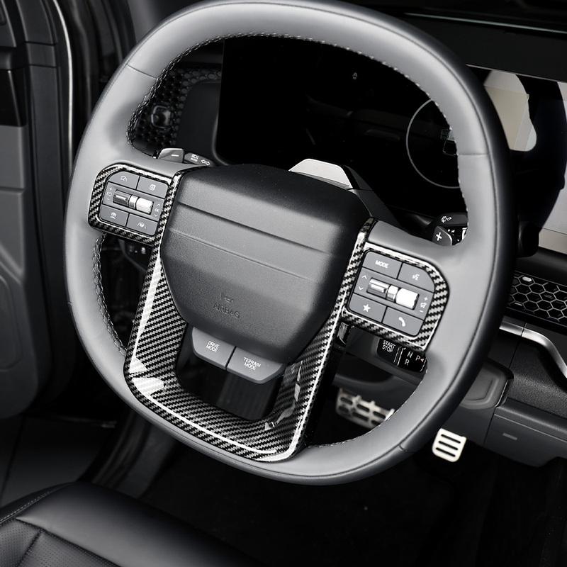 LHD/RHD For Kia Telluride 2027 Car Tuning Carbon Fiber/Wood Grain Steering Wheel Cover Trim Steering Wheels Accessories