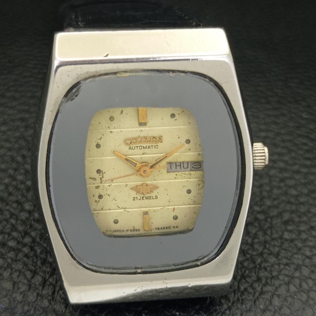 JAPAN VINTAGE CITIZEN AUTOMATIC BOY ORIGINAL DIAL WATCH a700352-5