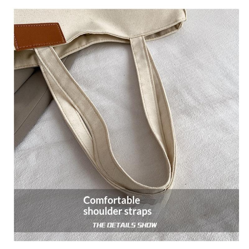 1Pc Women'S Tote Bag Canvas Sewing Thread Large Capacity Advanced Sense Handbag Convenient