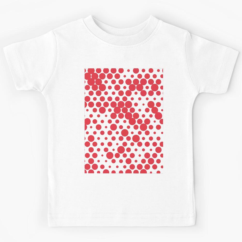 Pink And White Polka Dot Pattern Kids T-Shirt 160