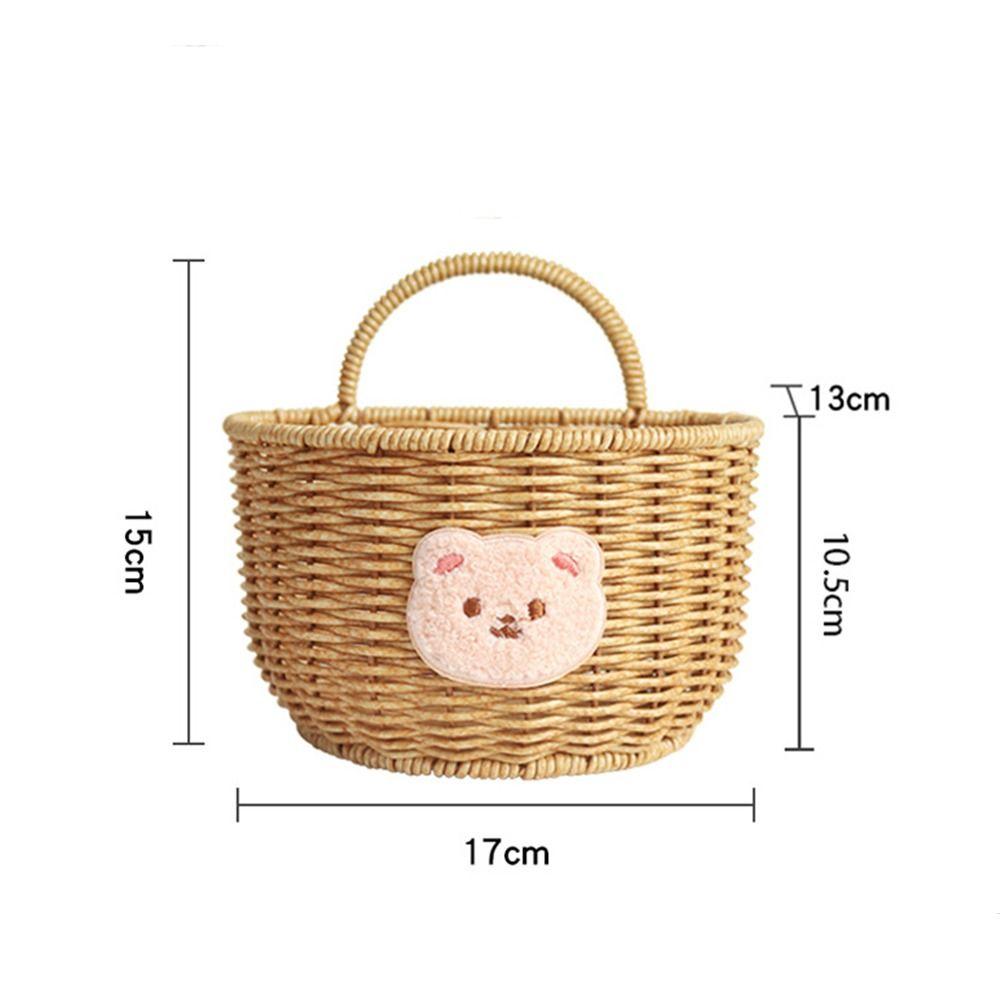 Úložný koš na cibuli, zázvor a česnek, imitace ratanu, ručně pletený ratanový koš do kuchyně