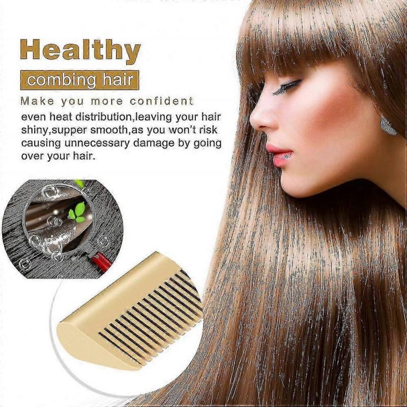 Pranchas Pente Quente, Alisador de Cabelo Elétrico Para Cabelo Afro Grosso, Peruca, Barba, Quente Anti-escaldante Portátil Curling1pc
