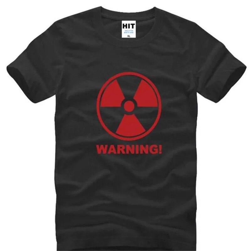 Nuclear Radiation Creative Life Printed T Shirt Unisex Short Sleeve O-Neck Cotton Unisex T-Shirt Cool Tee Shirt Homme Camisetas Hombre