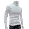 Men Fashion Solid Color Long Sleeve Turtleneck Sweater Slim Fit Knitted Pullover
