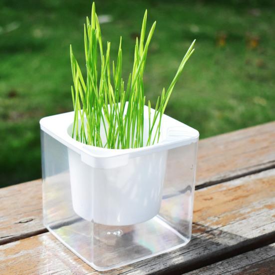 Samozavlažovací květináč Automatický zavlažovací květináč s absorpčním bavlněným provázkem Květináč pro uchovávání vody s drenážním otvorem pro pokojové a venkovní rostliny