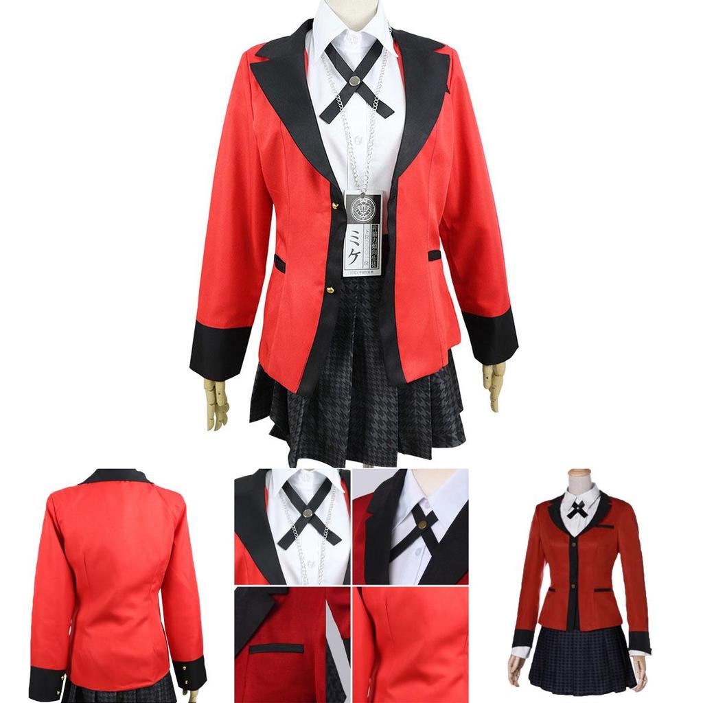 Elegant Kakegurui Jabami Yumeko School Uniform Costume Perfect For Fancy Dress Events
