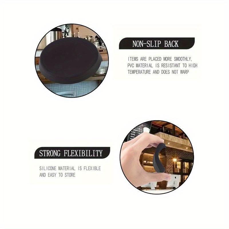 Black Circular Textured Silicone Cup Holders, Universal Anti-Slip Anti-Spill Anti-Dust Car Interior Accessories Suitable for Toyota and Vehicles