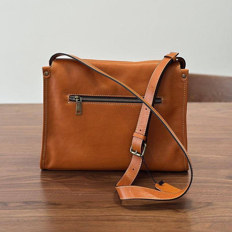 Johnature Genuine Leather Large Capacity Women's Bag Versatile Commuting Soft Cowhide Shoulder Crossbody Bag