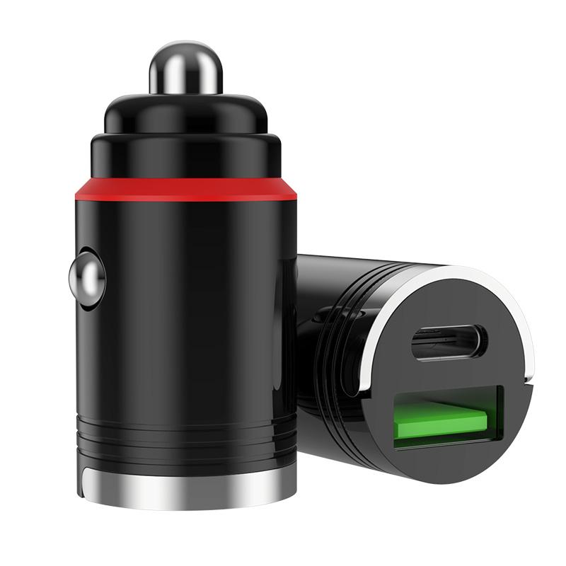 Adaptor pentru încărcător rapid auto mini 30w/66w Qc3.0 Pd Usb tip-c Încărcător rapid automat 2 porturi Rezistență la căldură pentru biroul de călătorie în familie
