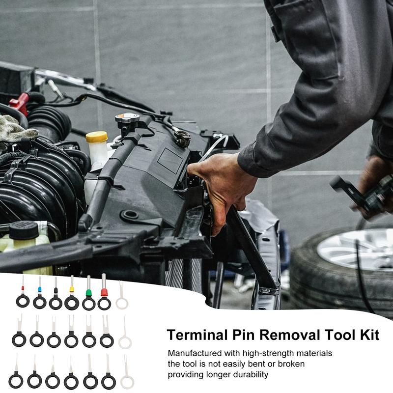 Electrical Pin Removal Tool Pin Connector Removal Tool Puller Pin Removal Tool 21 PCS Terminal Ejector Kit Depinning Tool For