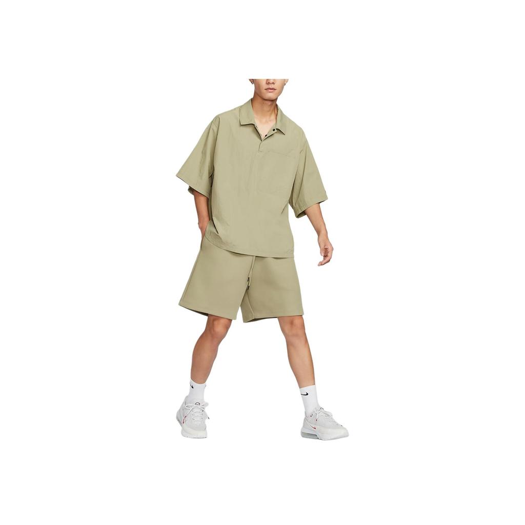 Nike Tech Fleece Comfortable Sports Shorts Men Shorts Olive-Green FZ7575-276