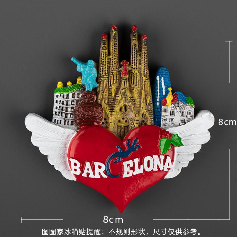 Spanish Fridge Magnet Refrigerator Sticker Madrid Barcelona Matador Model Resin Stereo Refrigerator Sticker Span Refrigerator St