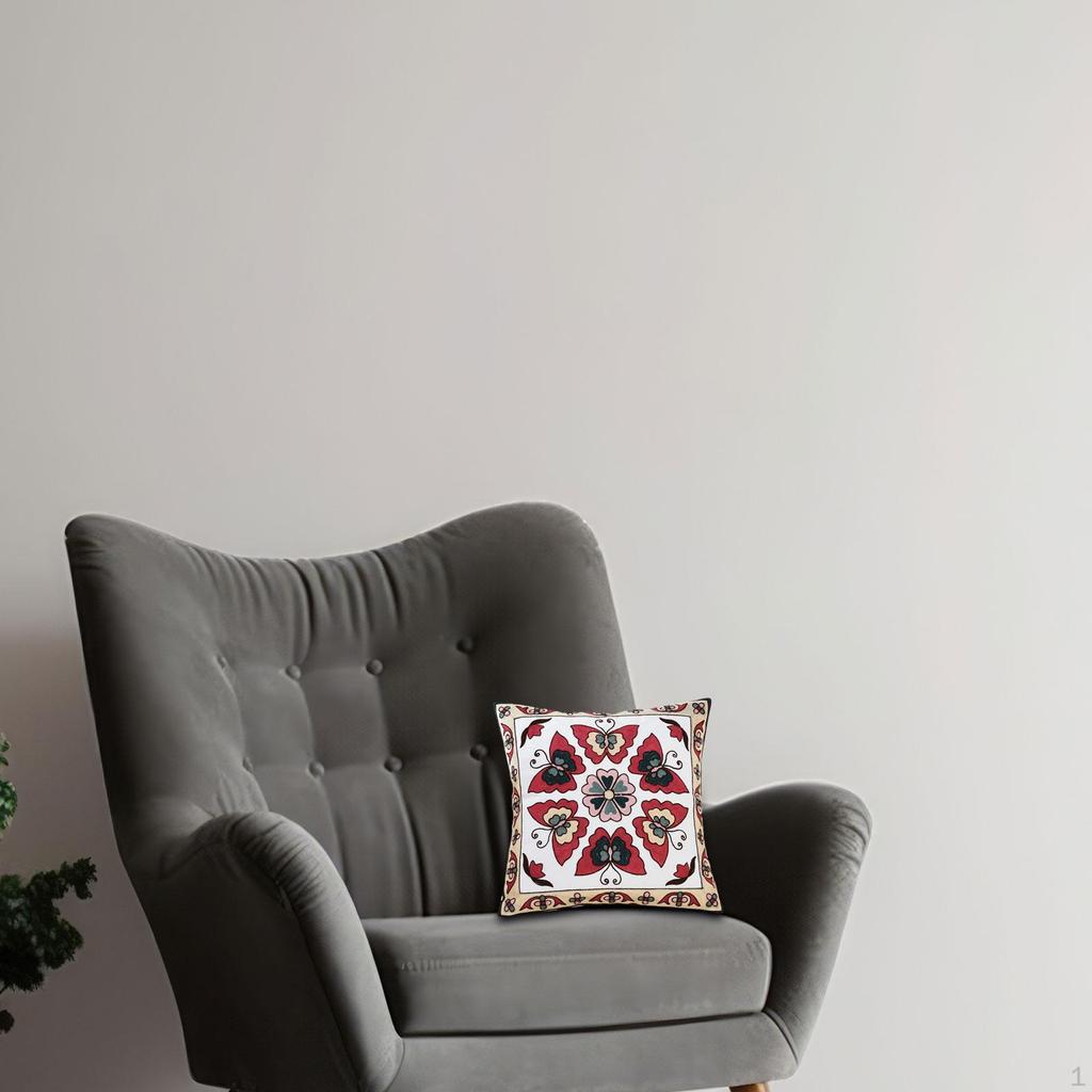 Decorative Pillowcase Throw Pillow Cover Cushion Case Embroidered Floral