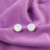 October Milky Opal Stone 925 Silver Anniversary Gift Stud Post Earrings Jewelry EE-150-18