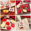 Chinese Style Chinese New Year Plush Keyring Lion Awakening Lion Dance Brooch  Lunar New Year
