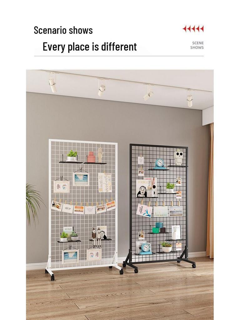 Mobile Wire Mesh Jewelry Display & Storage Rack for Arts & Crafts
