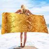 Serviette de Plage Dorée Vintage Serviette de Bain Surdimensionnée, Serviette de Plage Sans Sable Séchage Rapide Serviette Absorbante pour Voyage Piscine Yoga Salle de Sport