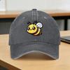 Joyful Cartoon Bee Cute Adorable Yellow Black Casual Baseball Cap For FeUnisex Unisex Summer  Rock Trucker Hat Classic Snapback Cap