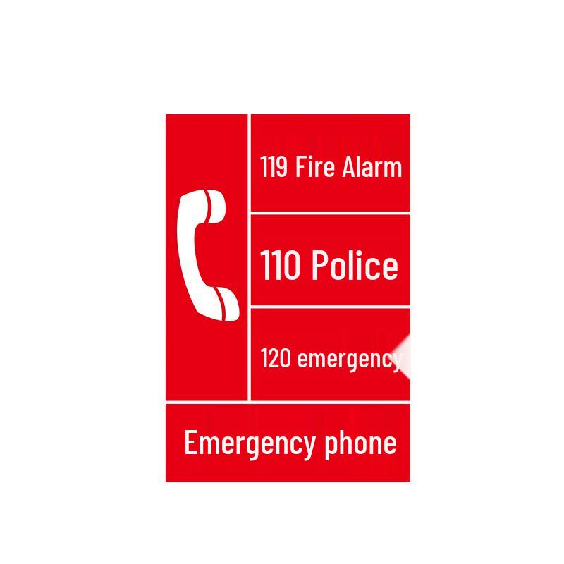 Zhonghuan Li an PVC Fire Emergency Telephone Warning Sign