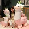 Cute Headset Alpaca Doll Plush Toy Little Sheep Doll Girl Sleeping Legs Long Pillow Birthday Gift
