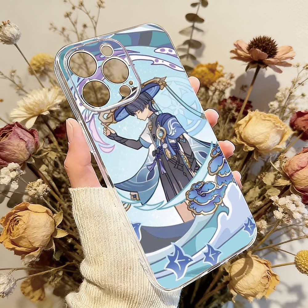

Genshin impact Wanderer Phone Case Transparent Silicone Soft For iPhone 17 16 15 14 13 12 11 Mini Pro Max Plus iPhone11PROMAX