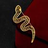 Diamond-encrusted retro snake brooch fashion coat suit accessories corsage pin shoe buckle accessories