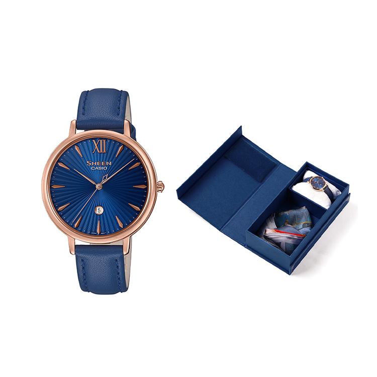 Женские часы CASIO SHEEN Синие SHE-4534PGL-2AUDFS Blue