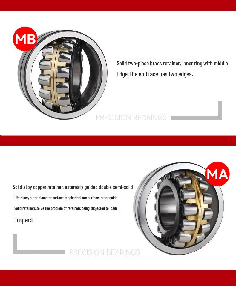 22222CCK/W33 Self-Aligning Roller Bearing, High Load Capacity & Impact Resistance, Ideal for Metallurgical Rolling Mills and Crushers.