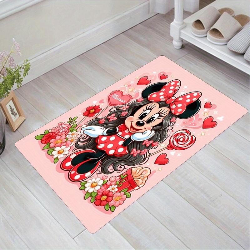 

1pc Minnie Pattern Area Rug Soft Flannel Floor Mat for Living Room,Office,Bedroom and Carpet,Sofa Coffee Table Floor Mat 60cm by 90cm