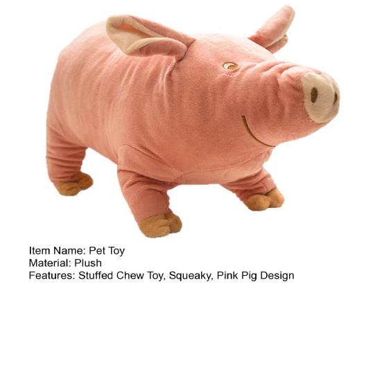Juguete de Perro Cerdo Relleno Peluche Chirriante Animal Juguete Masticable para Perro Cerdo Rosa Perro Juguete para Acurrucarse para Cachorro Alivio de la Ansiedad por la Dentición
