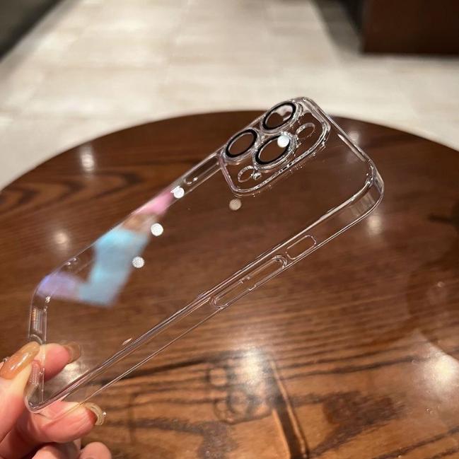 

Роскошный прозрачный акриловый чехол из ТПУ для iPhone 15, 14, 13, 12, 11 Pro Max Plus, чехол с защитой объектива iPhone 11 чистый
