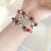 Spring Festival Auspicious Koi Ceramic Jingdezhen Bracelet Women's Country Couple Jewelry Good Luck Accessories New Year's Gift Bracelet