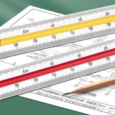 Drawing Tool 30cm Triangular Scale Ruler Technical Measuring Drawing Ruler Drawing Architect Ruler Student