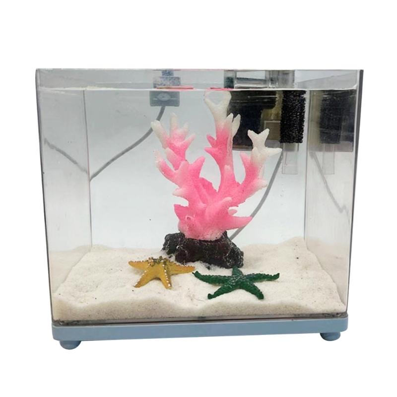 Aquarium Landscape Fluorescent Coral Simulation Coralreef Fish Tanks Decoration Aquatic Pet Landscaping Plant Figurine