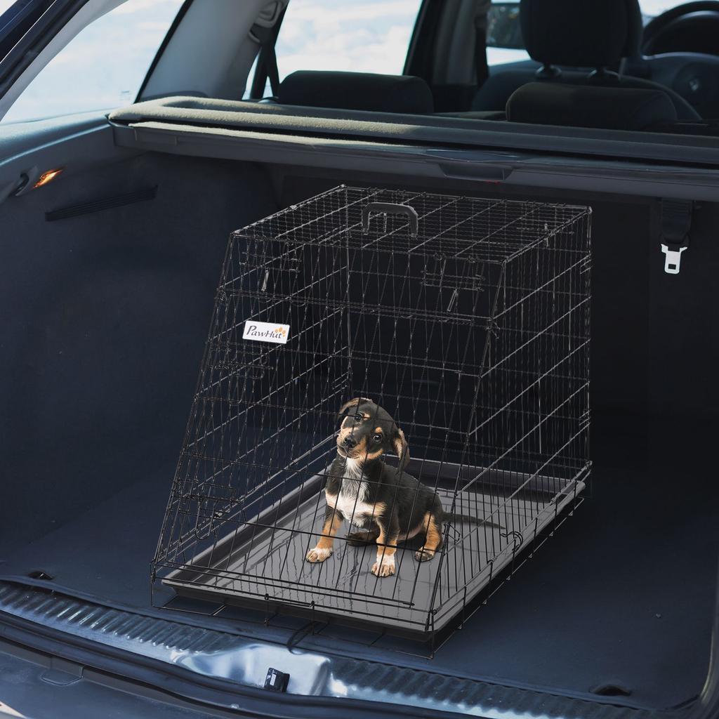 Trapeze Collapsible Dog Pet Travel Box Cage Removable Tray 93 X 58 X 65cm