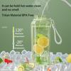 Large Capacity Sports Water Bottle with Time Marker Outdoor Portable Tritan Cup Leak-proof Water Bottles with Straw 1000/1500ML