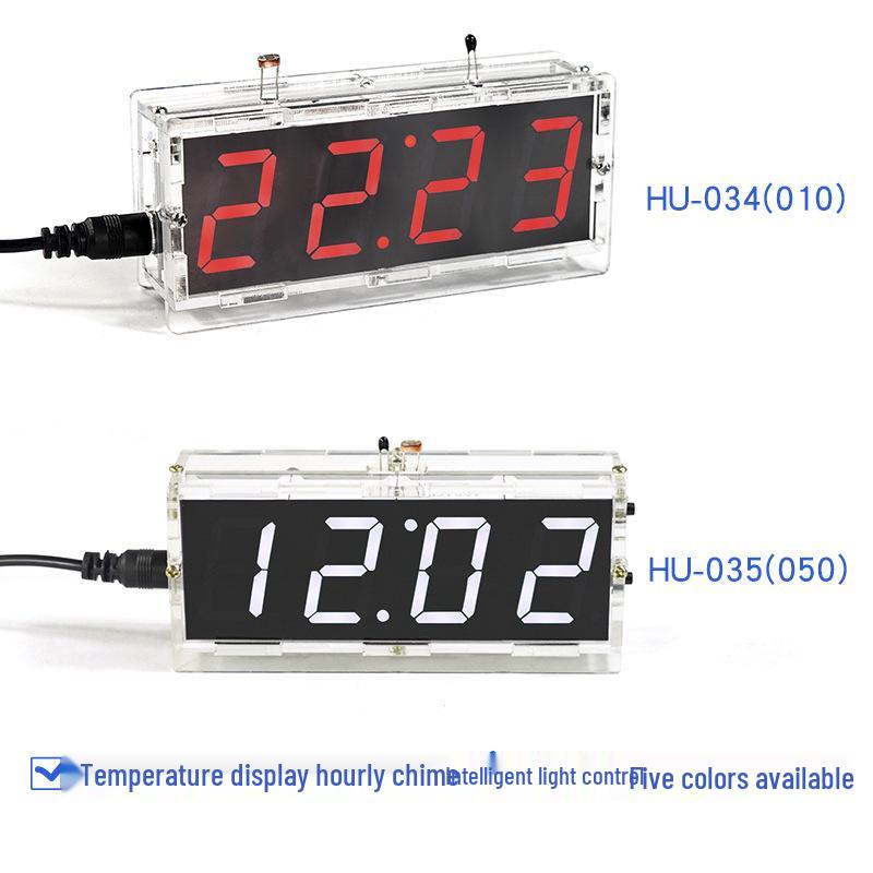 DIY LED Microcontroller Clock Kit: Build Your Own Digital Alarm Clock