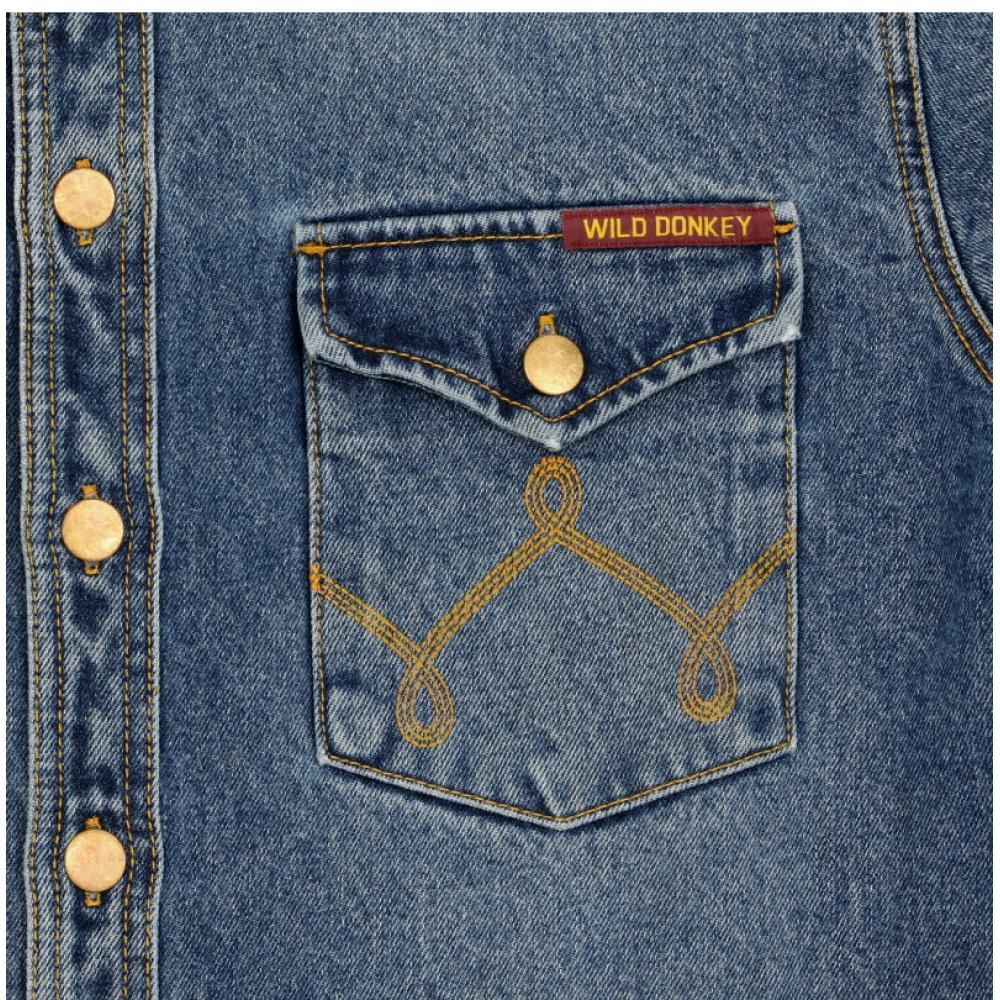Wilddonkey Denim Unisex Shirt Ds Alfredo Washed Blue