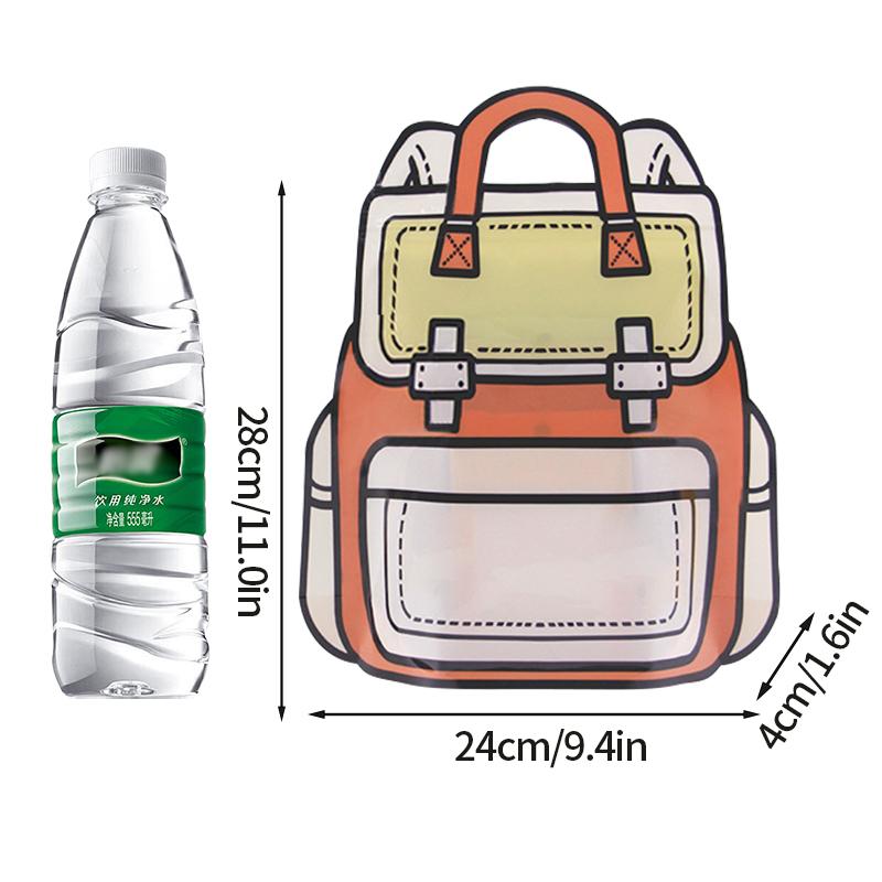 12/1PCS  Creative Gifts Packaging Bags Cartoon School Bag Shape Candy Zip Lock Biscuit Packaging Bag Stand Up Snack Gift Bag