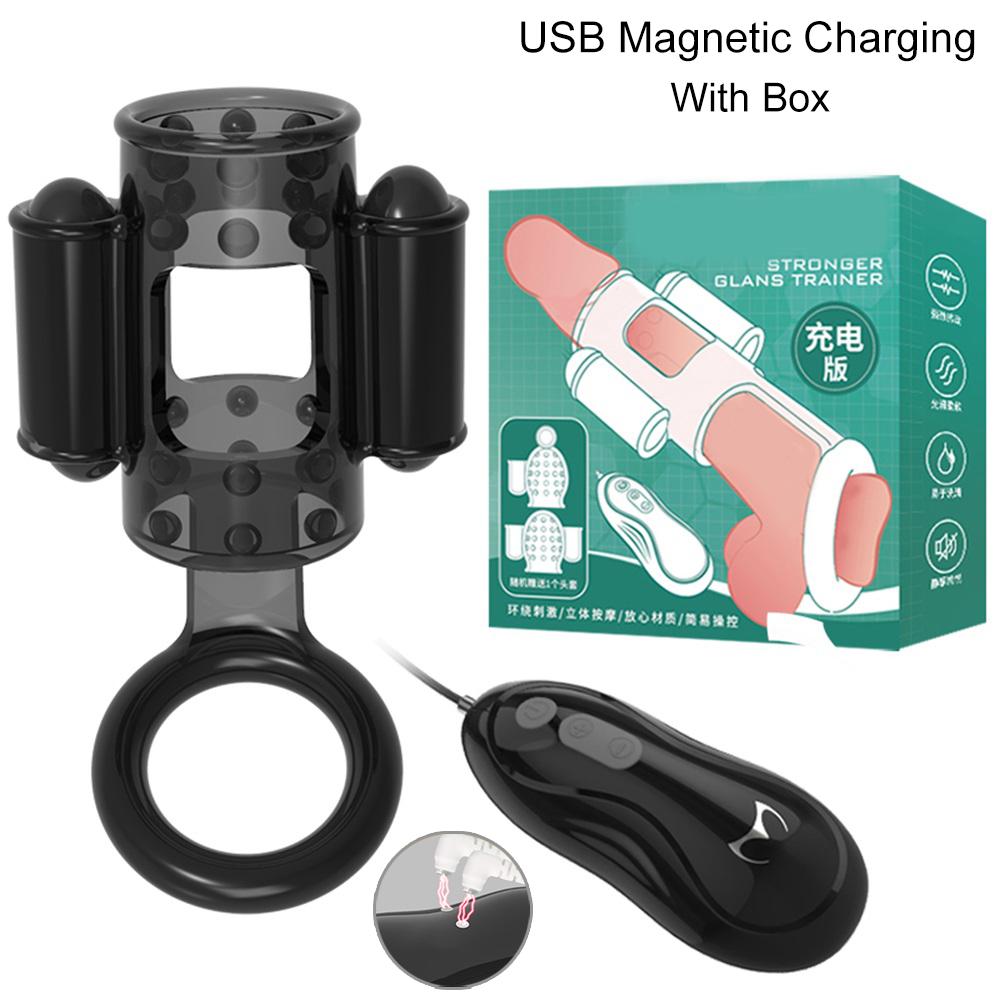 12 Speed Vibration Male Vibrators Masturbator Delay Ejaculation Powerful Glans Trainer Penis Massager Stimulator Sex Toy for Men