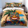 Colorful Tiki Mask Design. Bedding Sets Duvet Cover Sets Duvet Covers Pillowcases(1*Duvet Cover 2*Pillowcases Without Duvet Insert)