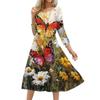 Women's Fashionable Floral Butterfly Loose Dress