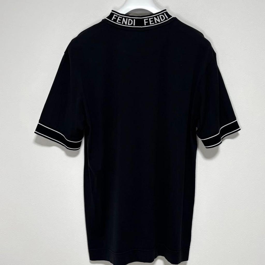 Used FENDI Mock Neck T-Shirt, Black, Regular Domestic, Overseas Size L, Meguro Ren Worn